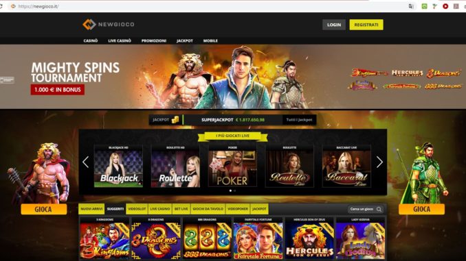 Newgioco - Casino - homepage