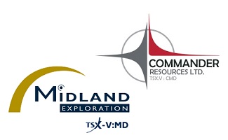 Midland Exploration - Commander Resources logos