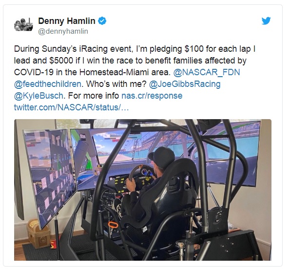 NASCAR - Denny Hamlin - twitter