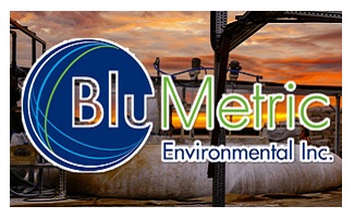 BluMetric logo and work site image