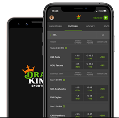 DKNG sportsbook Interface 
