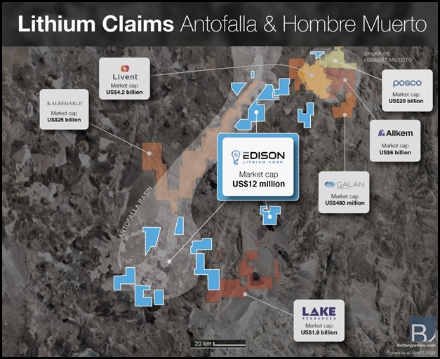 Edison Lithium Claims - Antofalla - Argentina