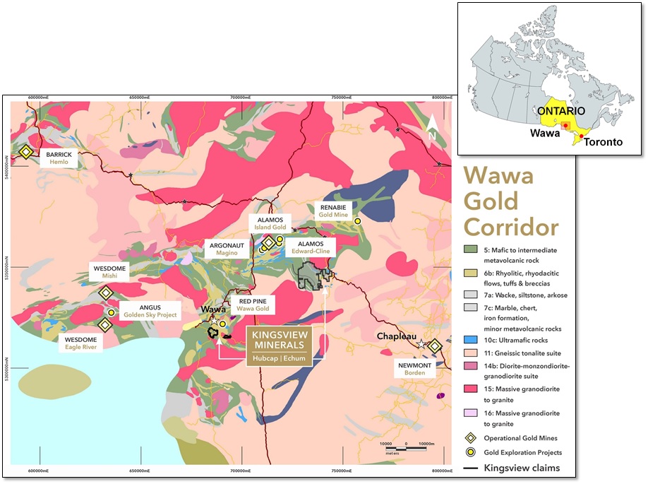 Wawa Regional Map with Canada Insert